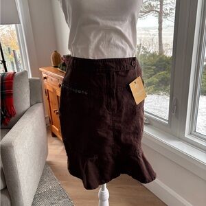 Olsen Europe Brown Ruffle Skirt 🤎